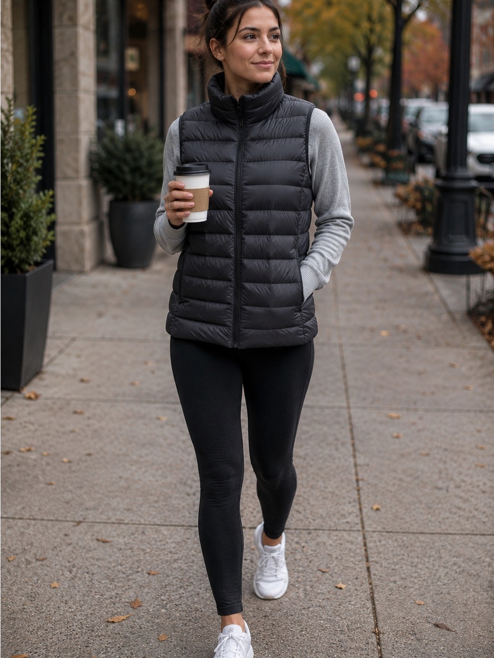 Uniqlo Ultralight Down Black Quilted Puffer Vest Sz L